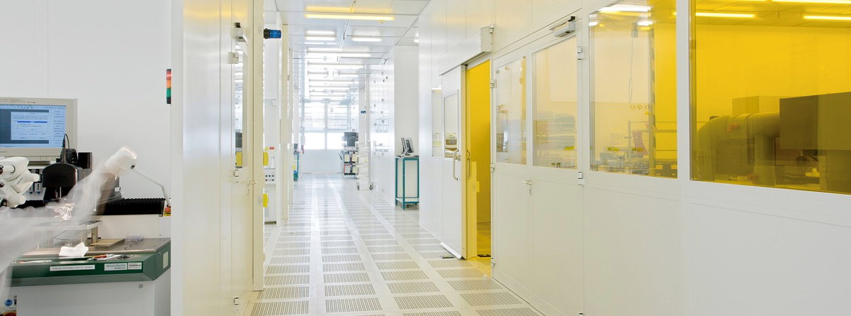 MEMS-Reinraum am Fraunhofer-Institut für Photonische Mikrosysteme IPMS, Dresden.
