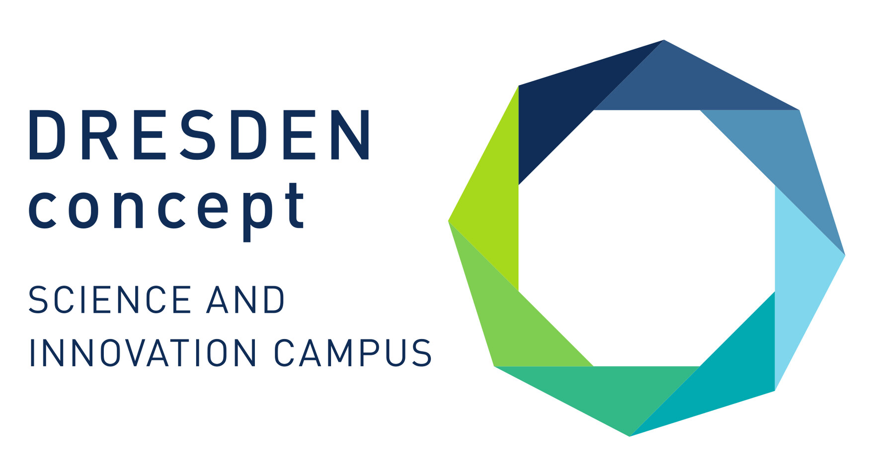 Logo von Dresden concept mit einem stilisierten grünblauem Ring.