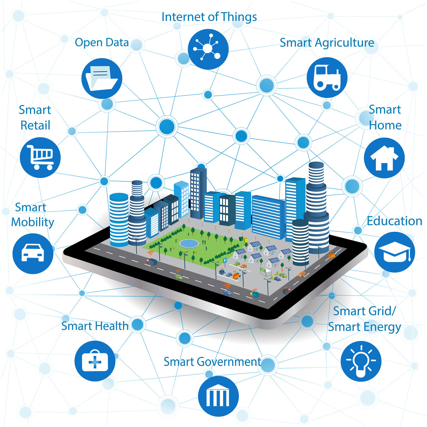 Symbolgrafik Smart City