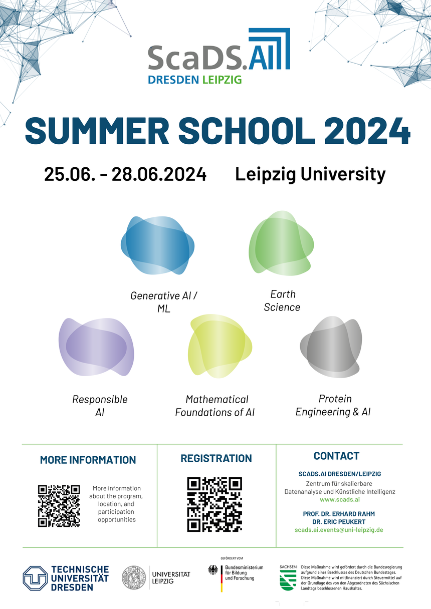 Ein Plakat mit der Aufschrift Summer School 2024